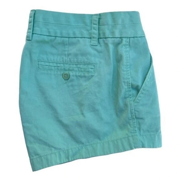 J Crew Size 4 Broken-In Chino Shorts Mint Green Cotton Classic 3in Inseam - Picture 3 of 9